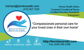 Born to Care Business Cards